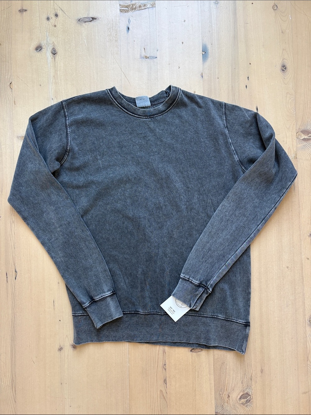 Men's Gray/Washed Black Crewneck Sweatshirt